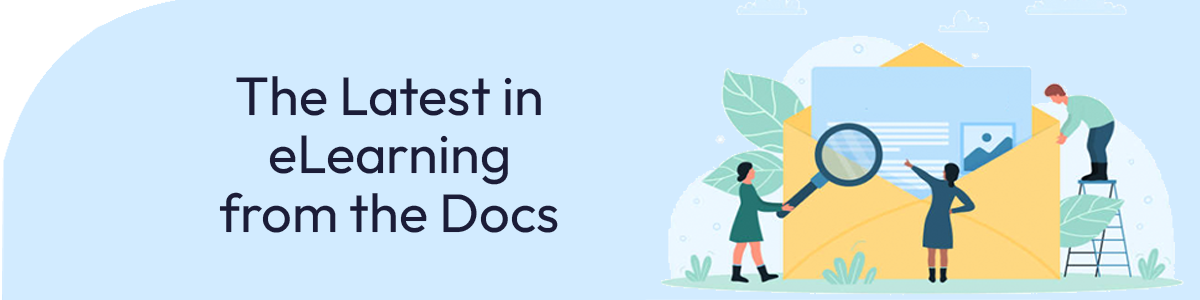 graphic banner with illustration of business people examining an email