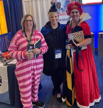 Dr. Robbins with colleagues dressed in halloween costumes