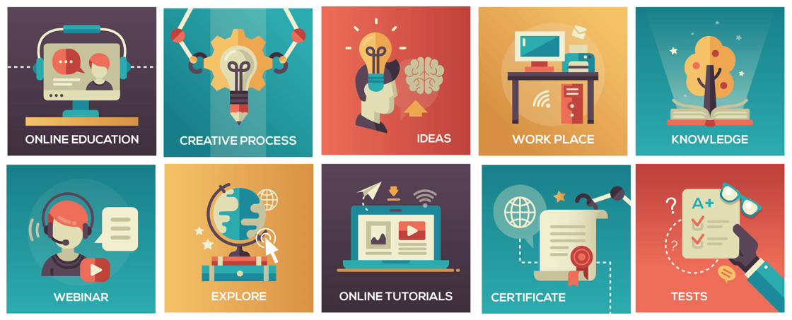 Infographic of the components of instructional design